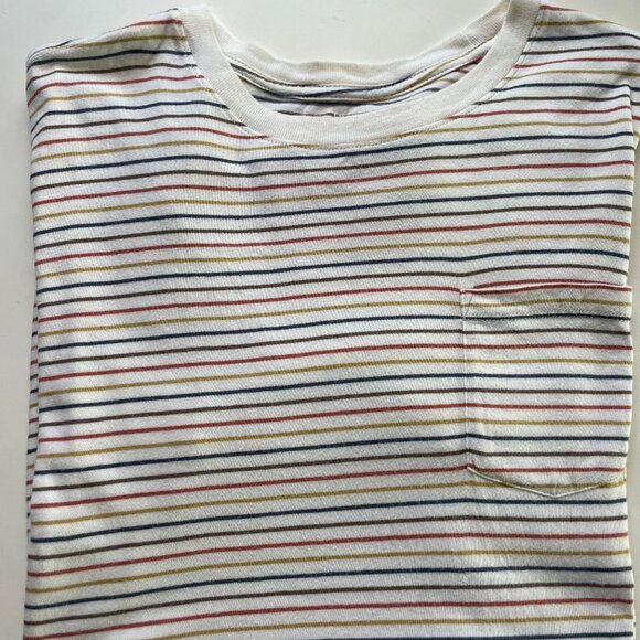 Katin Men’s Finley Pocket Tee Large - White - Red I Yellow I Blue - 60's Style - Picture 3 of 6